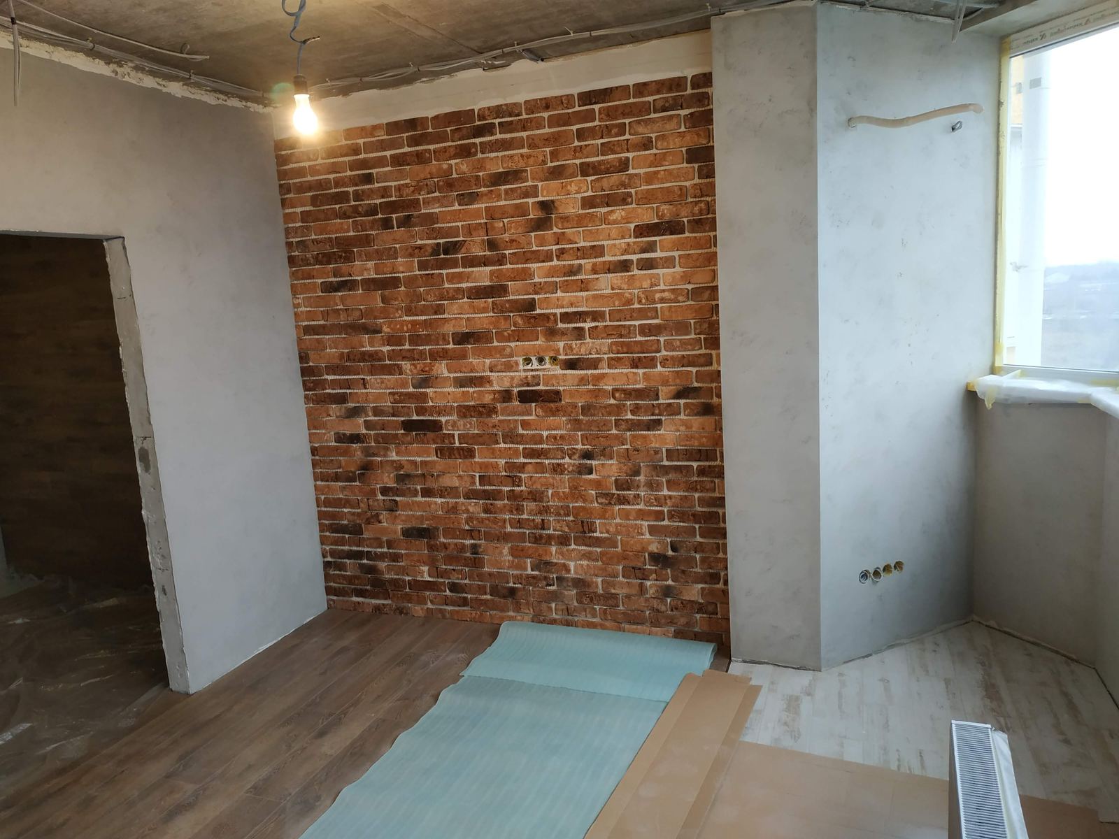Akzentwand mit Klinkerverblendung